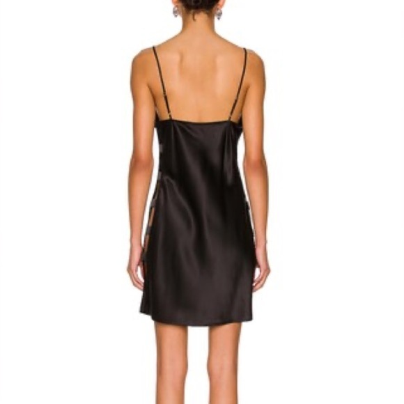 NEW Fleur Du Mal 100% Silk Charmeuse Adjustable Straps Cut-outs Side Detail Lrg - Picture 4 of 14